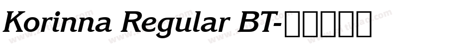 Korinna Regular BT字体转换